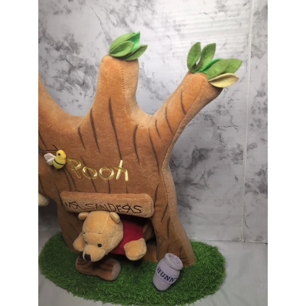 Disney Store Plush Winnie The Pooh Mr Sanders Tree House Wall Hanger Shelf Siter